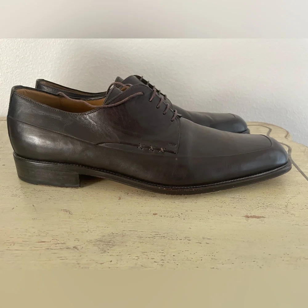 Porsche Design Made in Italy Leather Square Toe‎ Derby in Chocolate Size 11 2 E